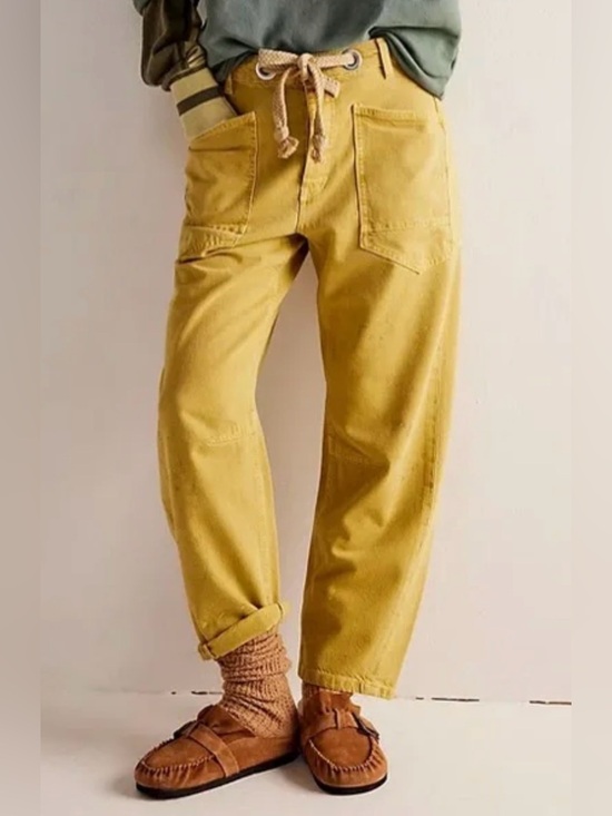 We The Free Denim - NWOT We The Free Moxie Barrel Jean Citrine Dream Splatter Paint Design Sz 24, 28